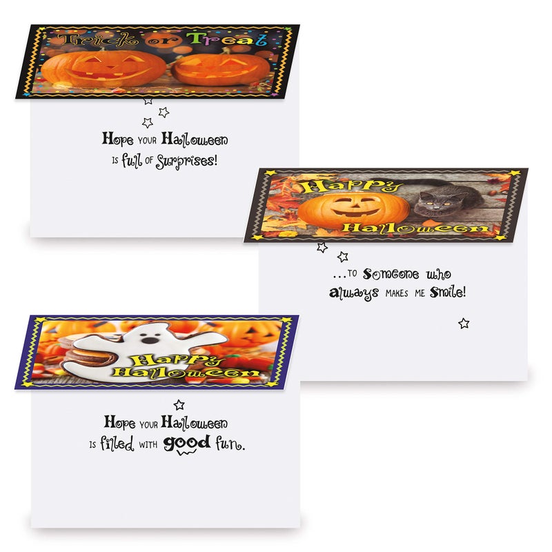 Current Halloween Greeting Cards Set - Themed Holiday Card Variety Value Pack, Set of 12 Large 5 x 7-Inch Cards, Assortment of 12 Unique Designs, Envelopes Included - Image 4